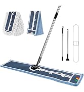 MASTERTOP 42" Commercial Mop, Heavy Duty Dust Floor Mop with 2 Microfiber Pads, Professional Indu...