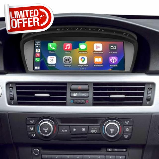 Road Top 8.9" CarPlay Screen Upgrade for BMW 3 Series E90 E91 E92 E93 & 5 Series E60 E61 (2003-2008 CCC) – Wireless CarPlay Android Auto Touchscreen Head Unit Retrofit