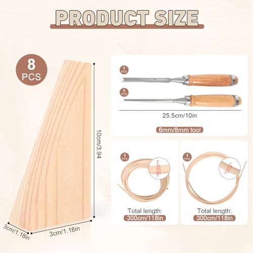 Complete Furniture Restoration Kit with 15.7 x 39.4 Inch Cane Webbing Roll