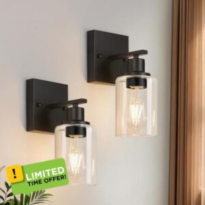 Indoi Set of 2 Wall Sconces for Bathroom