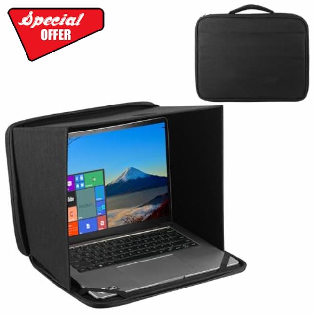Universal Foldable Laptop Sun Shade & Privacy Shield