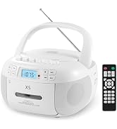 G Keni Retro CD Player with Bluetooth in/Out, Portable CD Player with Dual HiFi Stereo Speakers, ...