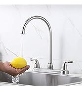 Hotis Undermount Bar Sink, 15 X 17 Inch Brush Nickel Small Rv Kitchen Sink, Stainless Steel Handm...