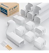 Nouscan Mini Split Line Set Cover: 3" 17Ft Line Set Cover Kit for Minisplit with Flexible Duct, D...