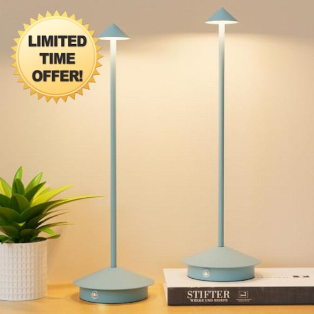 2-Pack 6000mAh Rechargeable Led Table Lamp Cordless