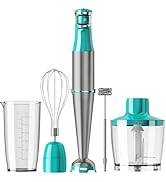Immersion Blender Handheld Corded Hand Blenders Set 1100W, Trigger Variable Speed 5 in 1 Stick Em...