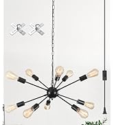 LASENCHOO Plug in Wall Sconces Set of Two, Modern Wall Lamp with Plug in Cord 6.56ft & On/Off Swi...