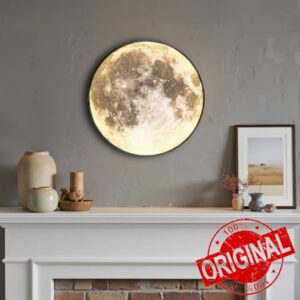 Dimmable Moon Wall Light 9.5 inch Wall Lights with Remote Control Plug-in Modern LED Wall Light