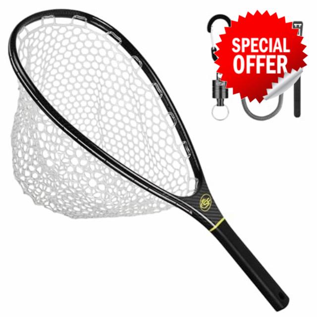 SF Fly Fishing Landing Net Soft Rubber Mesh Trout Net Catch and Release Ne