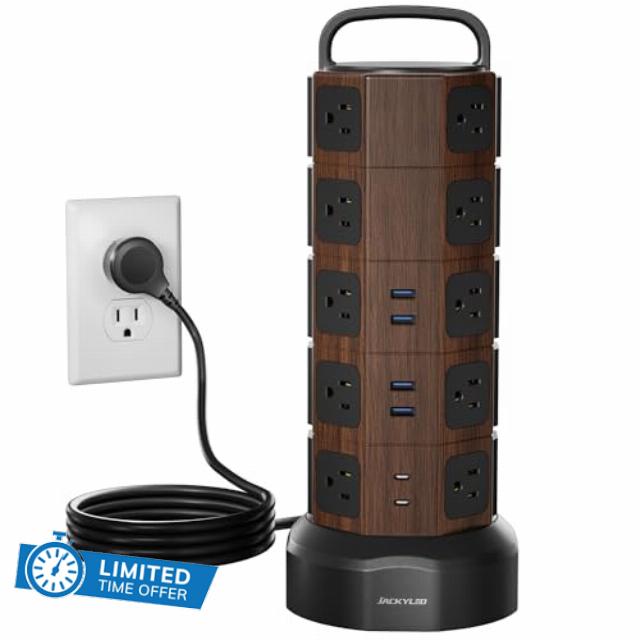 Power Strip Tower Surge Protector 1050J