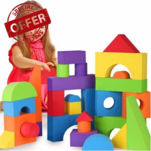 LOLO TOYS Large Building Foam Blocks for Toddlers – Giant Jumbo Big Building Blocks (30 Pieces)