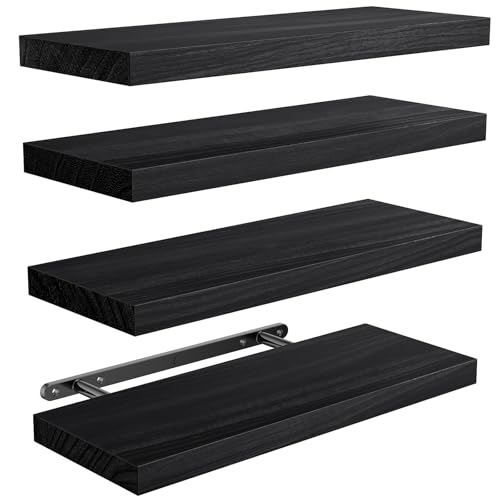 Paulownia Wood Wall Shelves for Bathroom/Living Room/Bedroom/Kitchen/Home Office