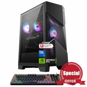 msi Codex R2 Gaming Desktop PC | NVIDIA GeForce RTX 5070 12GB | Intel Core i5-14400F | 32GB DDR5 RAM | 1TB NVMe SSD | Air Cooling | Wi-Fi 6E | Windows 11 Home | VR Ready | D14NVP5-613US