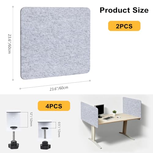 Acoustic Sound Absorbing and Noise Reducing Desk Partition for Office Desk