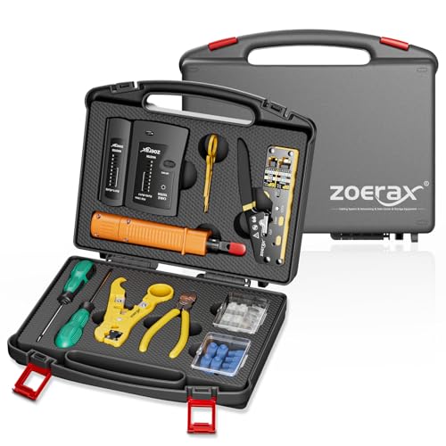 ZOERAX 11 in 1 Professional RJ45 Crimp Tool Kit - Pass Through Crimper