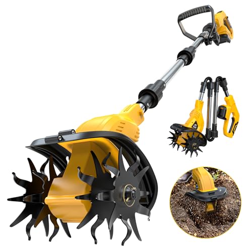 Ecarke 450RPM Electric Brushless Rototiller with 48 Steel Tines
