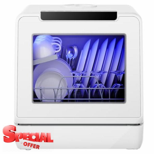 EUHOMY Countertop Dishwasher Portable with 8 Programs