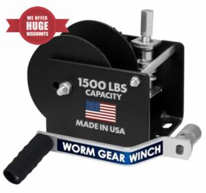 Dutton-Lainson Company - Worm Gear Winch (WG1500HEX) with 5/8" Hex Drive - Rust-Resistant Finish for Heavy Equipment