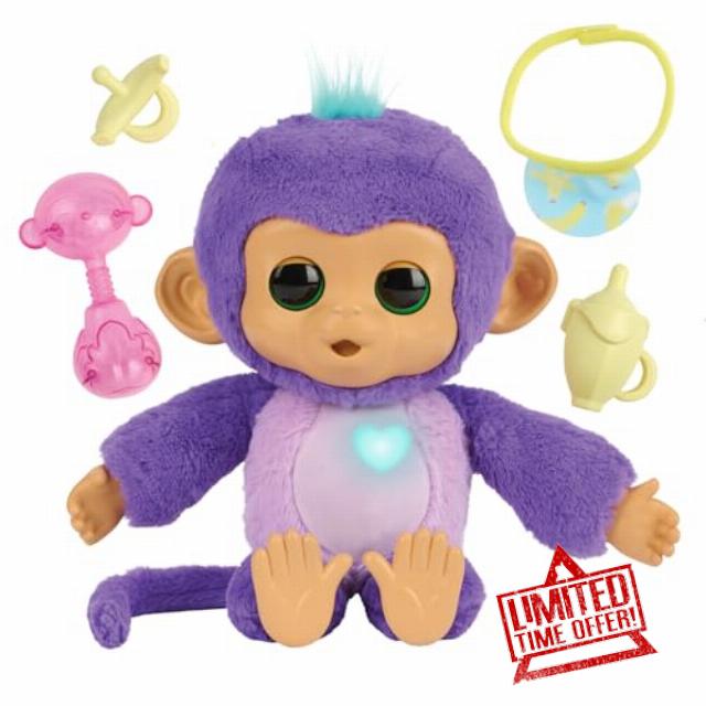 Fingerlings Care ‘n’ Cuddles Interactive Baby Monkey