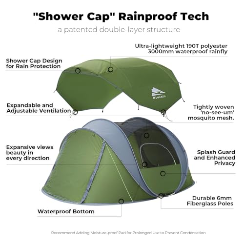 2 Doors-Instant Family Tents for Camping