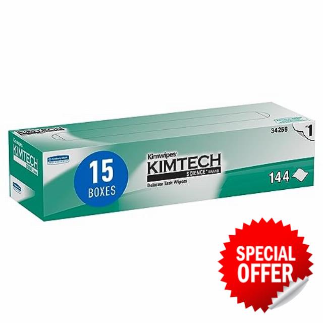 Kimtech Science Kimwipes Disposable Task Wipers 14-7/10 x 16-3/5" 34256