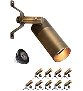 MALORY Solid Brass Landscape Spotlight 12-Pack with Bulb(S06), Low Voltage Front and Backyard Lan...