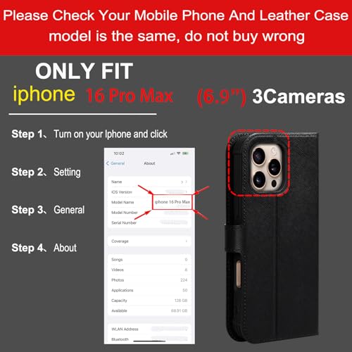 Genuine Leather 2-in-1 Magnetic Detachable Shockproof