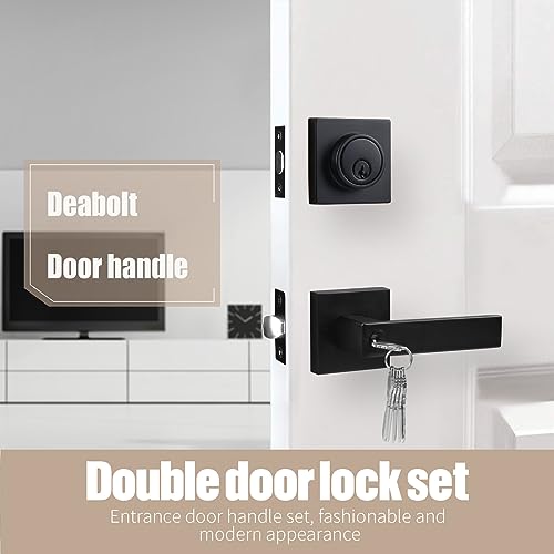 Keyed Alike Door Locks for Front Door(Matte Black