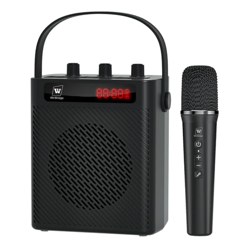 Voice Amplifier with Wireless Microphone & Speaker - Portable Mini Bluetooth PA System with Handheld Mic