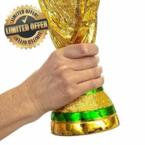 World Cup Trophy 14 inches Size 1:1 Replica Football Memorabilia Champion Soccer Trophy for Bedroom Office Desktop