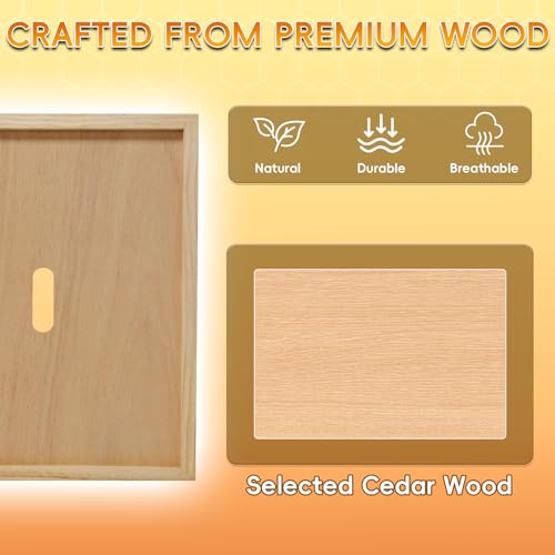 Natural Wood Inner Cover for Langstroth Bee Hive Insulation Ventilatio