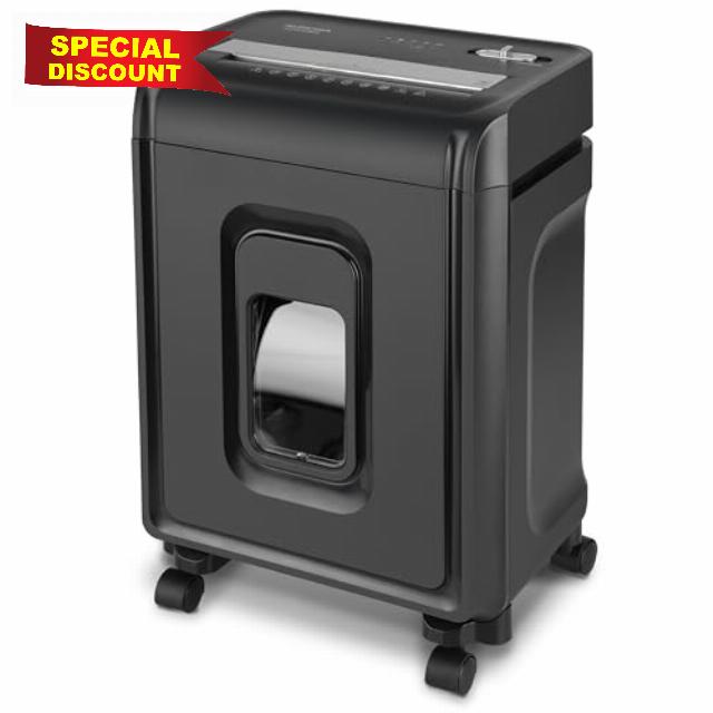 Aurora AU830MA High-Security 8-Sheet Micro-Cut Paper and Credit Card Shredder/ 20 Minutes/Security Level P-5