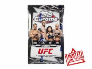 2026 Topps Chrome UFC Hobby Trading Card Box (2 Autographs Per Trading Card Box)