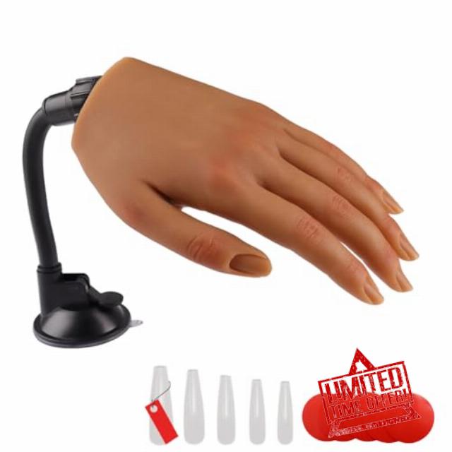 Practice Hand for Acrylic Nails with Stand Bracket