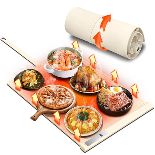 Electric Warming Tray with Timer and 8-Level Adjustable