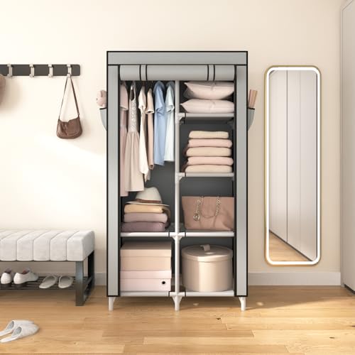 Clothes Organizer and Storage Wardrobe Free Standing Closet for Bedroom