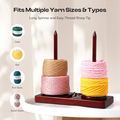 Upgraded Rotating Crochet Holder with Anti-Slip Pads