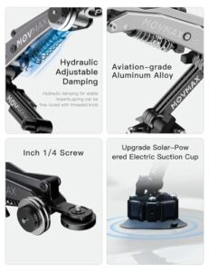 Solar Electronic Suction Cup Camera Mount with 1/4 Screw