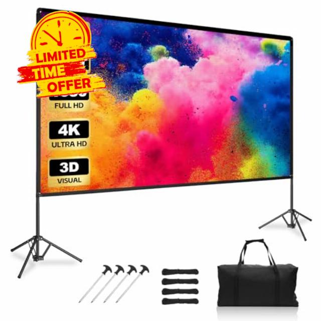 150 Inch Outdoor Projector Screen with Stand