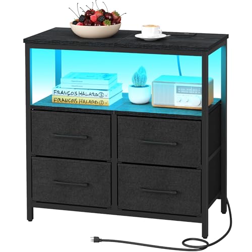 Large Nightstand with USB and Type-C Port