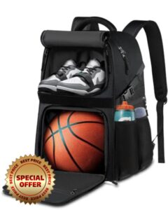 LOINTET Basketball Bag Backpack with Ball Holder Shoes Compartment