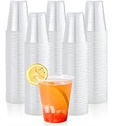 500 Pack 3 oz Clear Plastic Cups, Small Disposable Bathroom Cups, 3 Ounce Plastic Mouthwash Cups ...