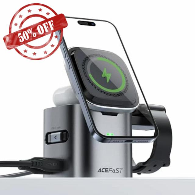 ACEFAST 6-in-1 100W GaN Fast Charging Station for iPhone 17 16 Series