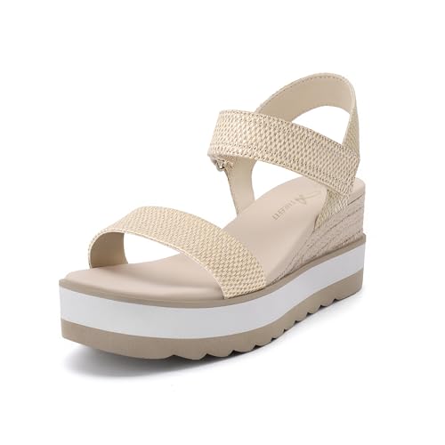 Athlefit Women's Platform Ankle Strap Sandals