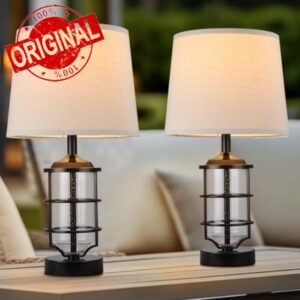 Outdoor Table Lamps Set of 2