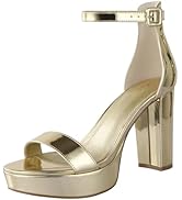 Ankis Chunky Platform Heels - 4 Inch Block Heeled Sandals for Women - Comfortable Open Toe Strapp...
