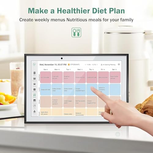 Smart Touchscreen Interactive Display for Schedules and Cloud Photo Desk Calendar Refills