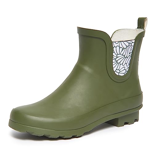 Laura Ashley Women's Waterproof Mid Cut Ankle Rain Boots