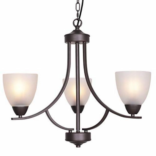 3 Light Shaded Contemporary Chandeliers with Alabaster Glass Oil Rubbed Bronze Modern Light Fixtures Ceiling Hanging Mid Century Pendant Lighting for Dining Room Living Room Hallway Bedroom