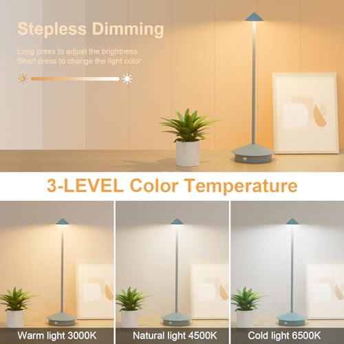IP54 Waterproof Aluminum Table Light for Outdoor/Bars/Restaurant/Patio(Blue)
